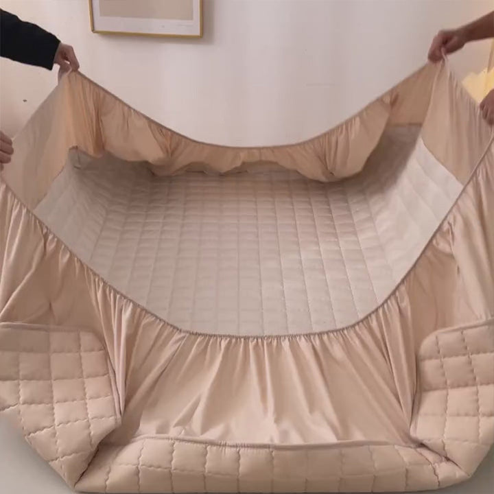 Duurzame waterdichte matrasbeschermer; houdt uw matras schoon en fris jarenlang.