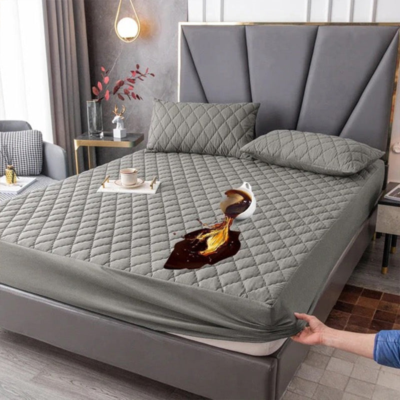 Gewatteerde matrasbeschermer voor extra comfort en bescherming tegen huisstofmijt.
