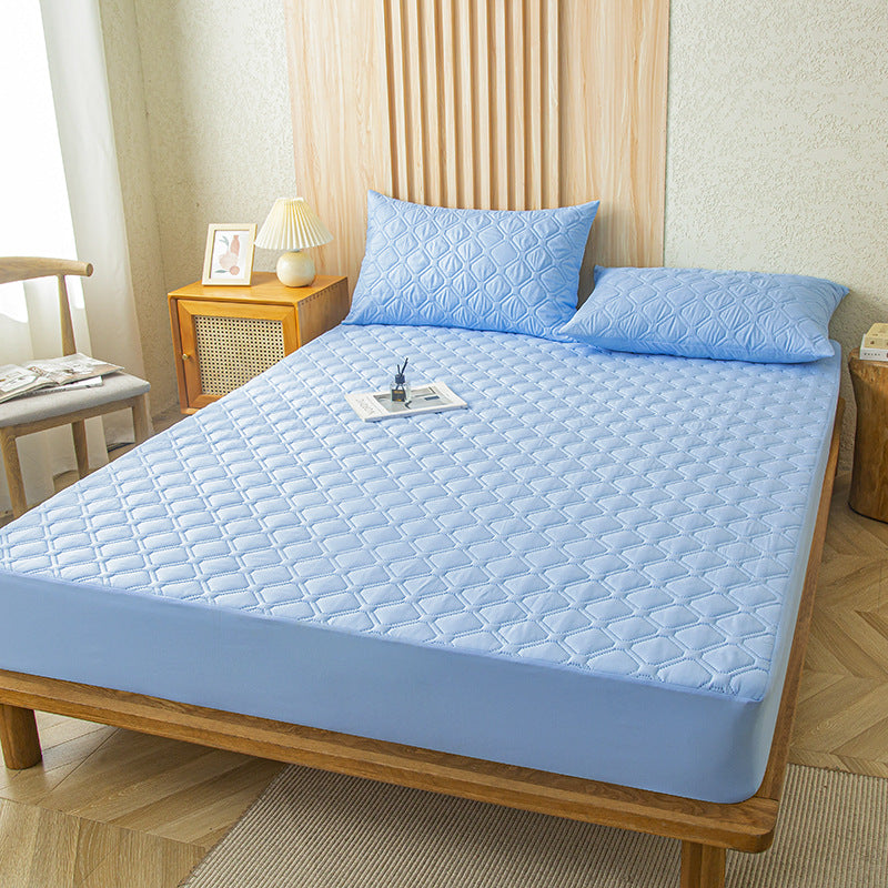 Ademende en waterdichte matrasbeschermer voor optimale temperatuurregeling en comfort.