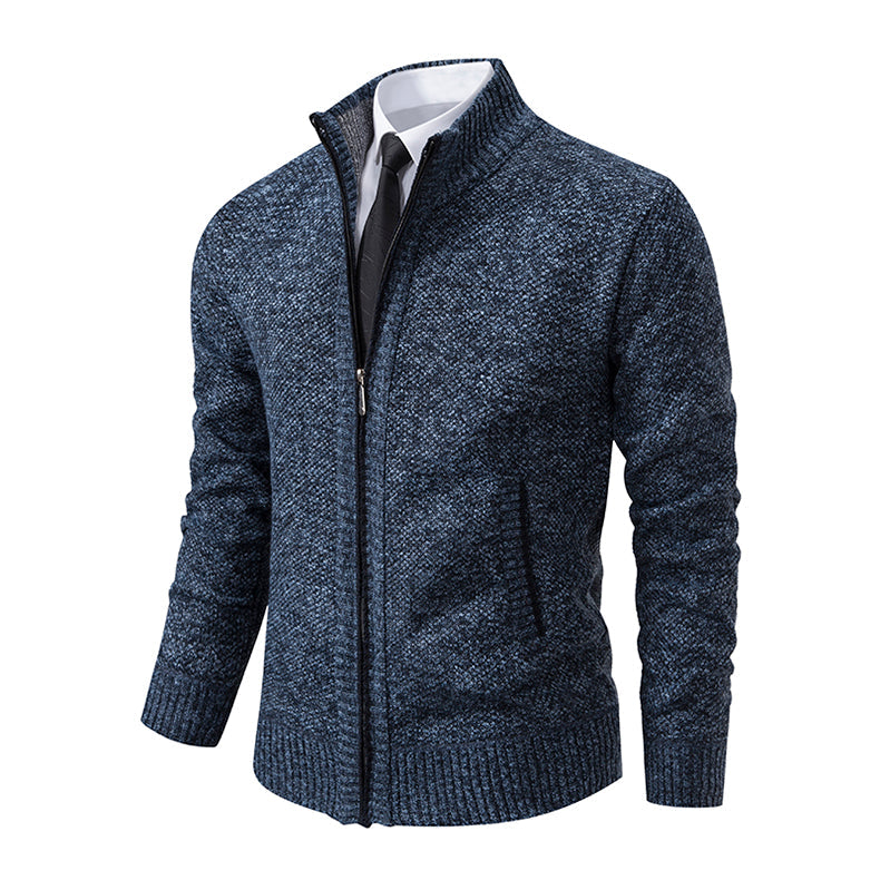 "Stijlvol Connor herenvest, tijdloos en comfortabel, elegante geribde kraag en manchetten, zacht ademend materiaal."