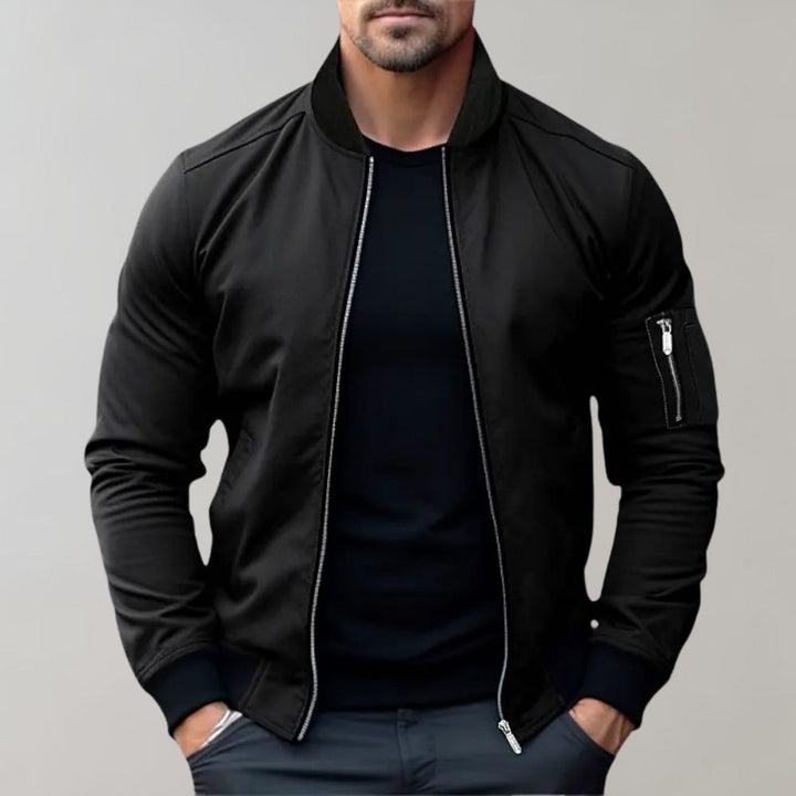 Stijlvol Finn bomberjack heren, regular fit, katoenmix, tijdloos design, diverse kleuren, ideaal voor elke gelegenheid.