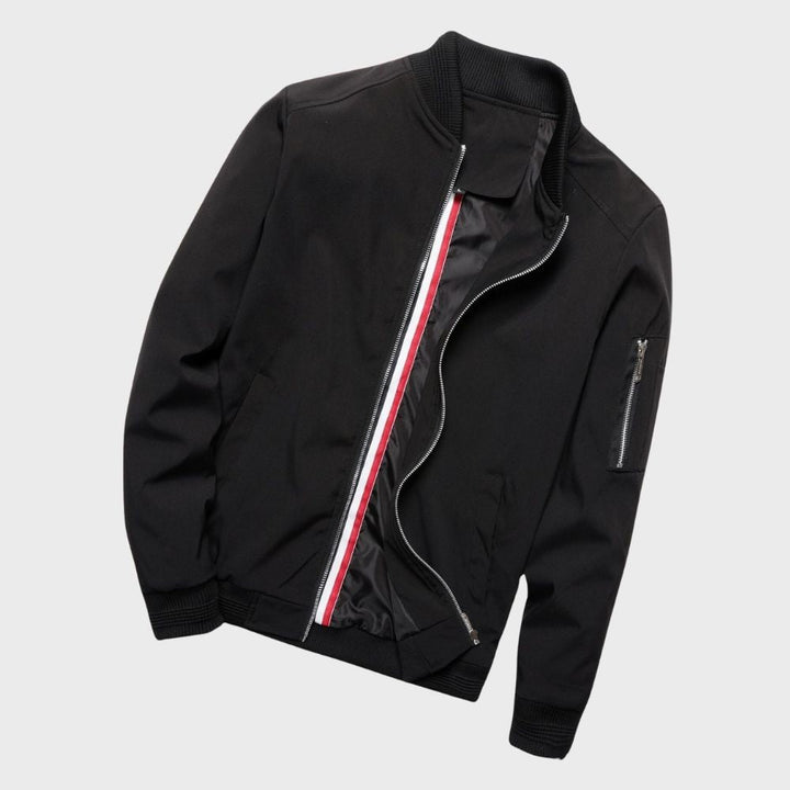Stijlvol Finn bomberjack heren, regular fit, katoenmix, tijdloos design, diverse kleuren, ideaal voor elke gelegenheid.