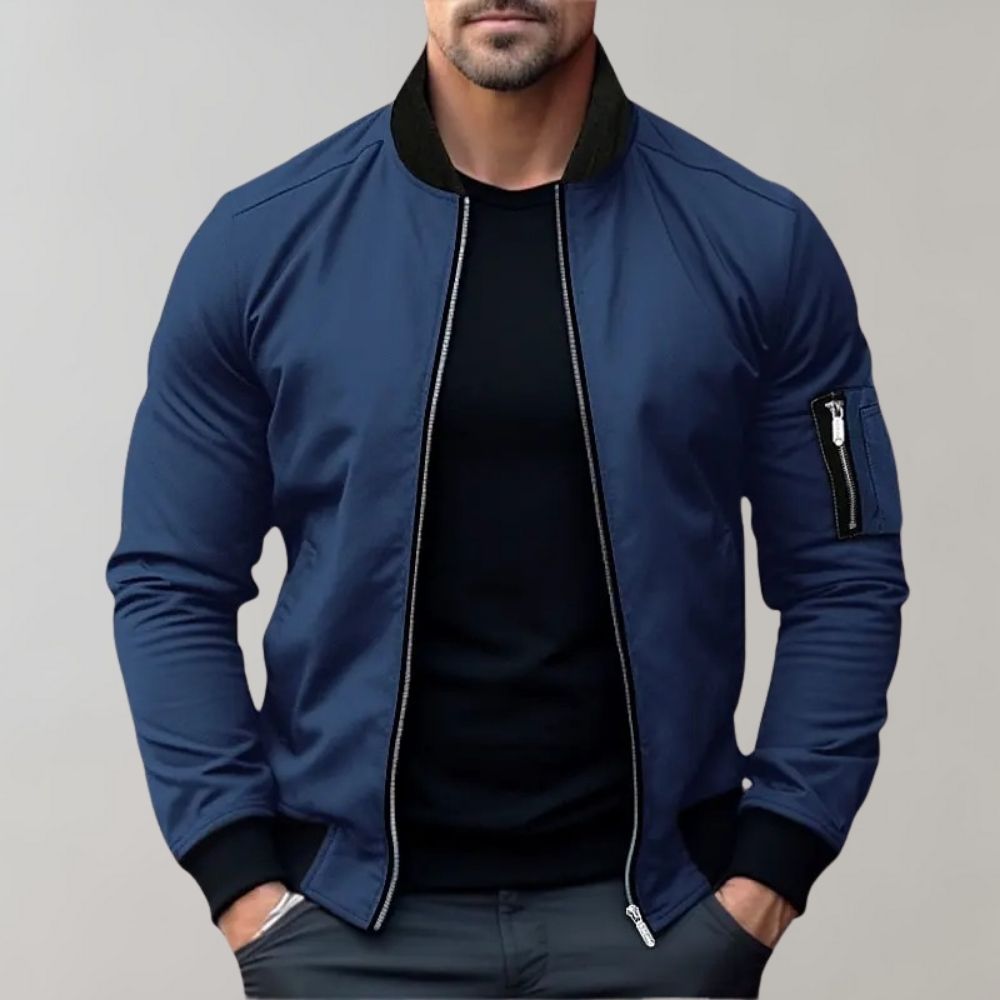 Stijlvol Finn bomberjack heren, regular fit, katoenmix, tijdloos design, diverse kleuren, ideaal voor elke gelegenheid.