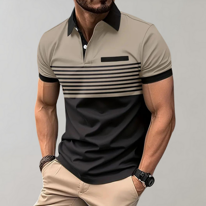 "Stijlvol wit zomerpoloshirt voor heren, ademend en zacht materiaal, moderne snit, ideaal voor zomerse dagen"