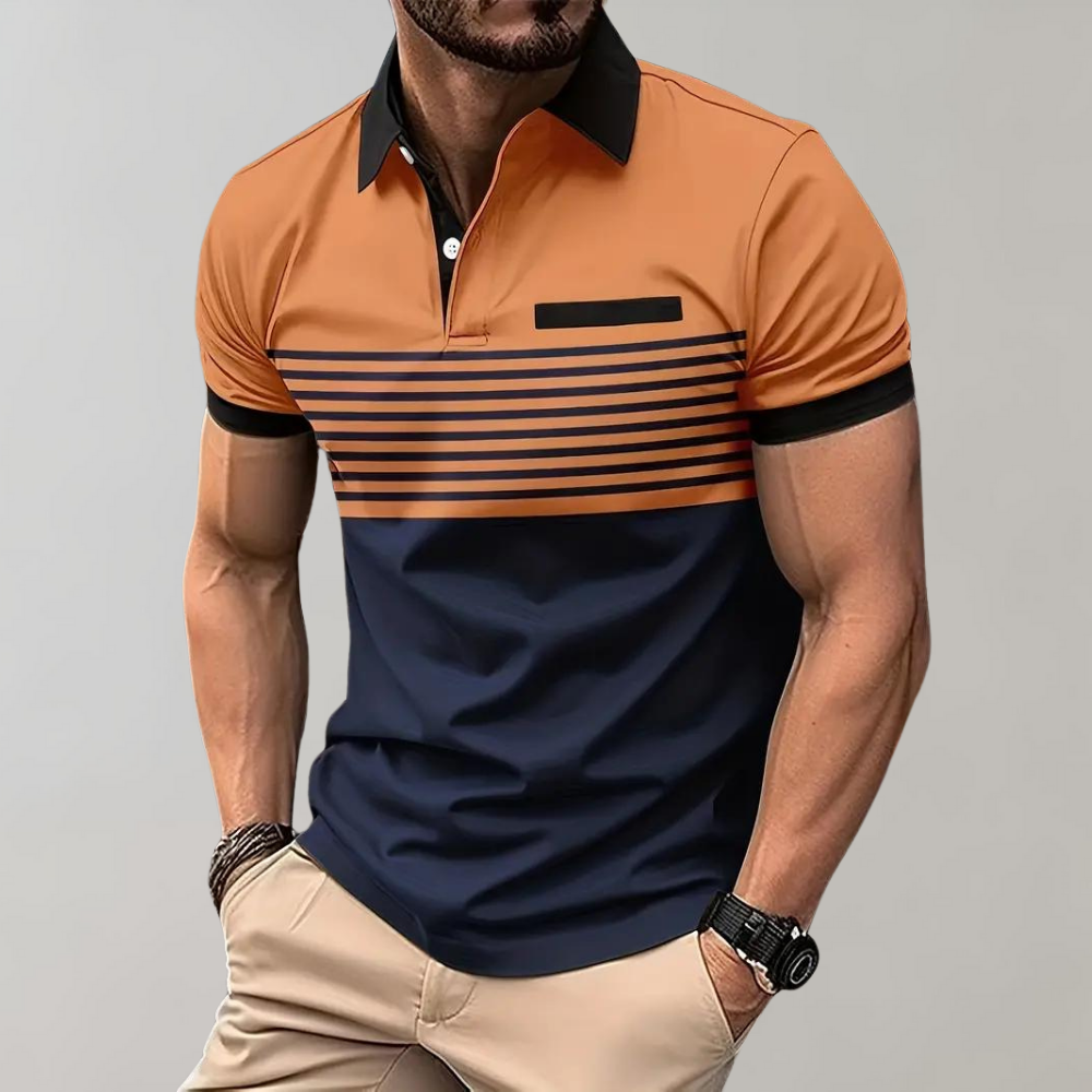 "Stijlvol wit zomerpoloshirt voor heren, ademend en zacht materiaal, moderne snit, ideaal voor zomerse dagen"