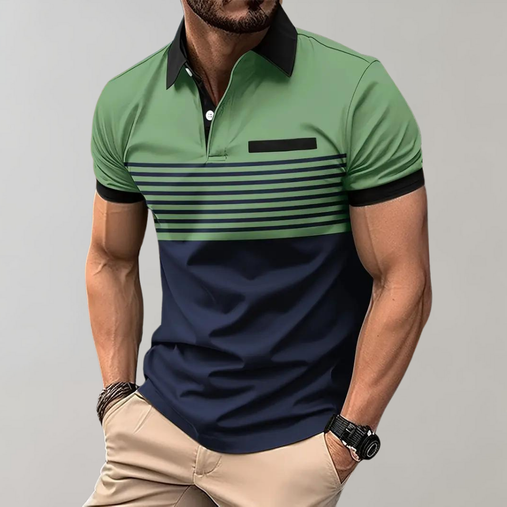 "Stijlvol wit zomerpoloshirt voor heren, ademend en zacht materiaal, moderne snit, ideaal voor zomerse dagen"