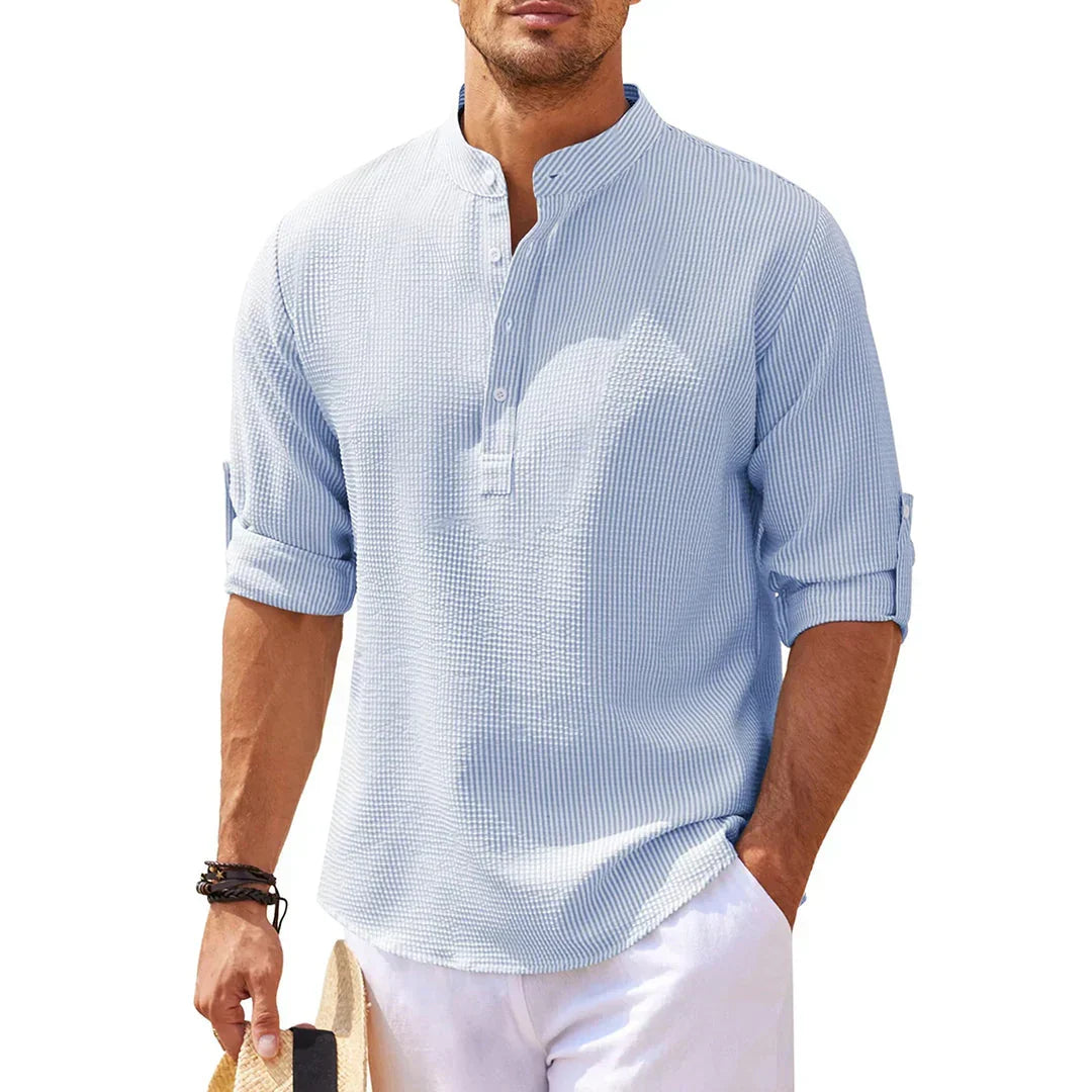 "Stijlvol Zeno herenoverhemd met moderne pasvorm en subtiele details; ideaal voor casual en nette outfits."