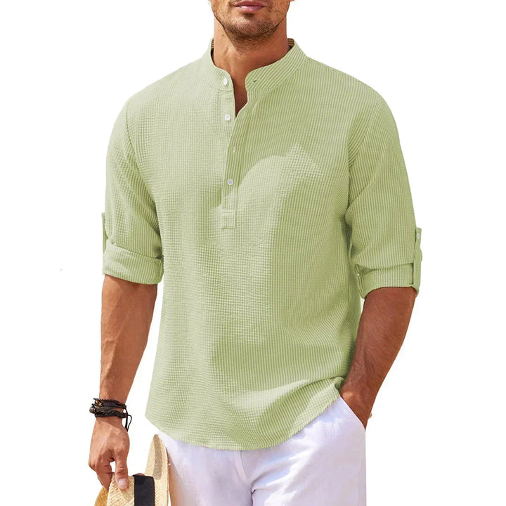 "Stijlvol Zeno herenoverhemd met moderne pasvorm en subtiele details; ideaal voor casual en nette outfits."