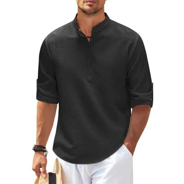 "Stijlvol Zeno herenoverhemd met moderne pasvorm en subtiele details; ideaal voor casual en nette outfits."