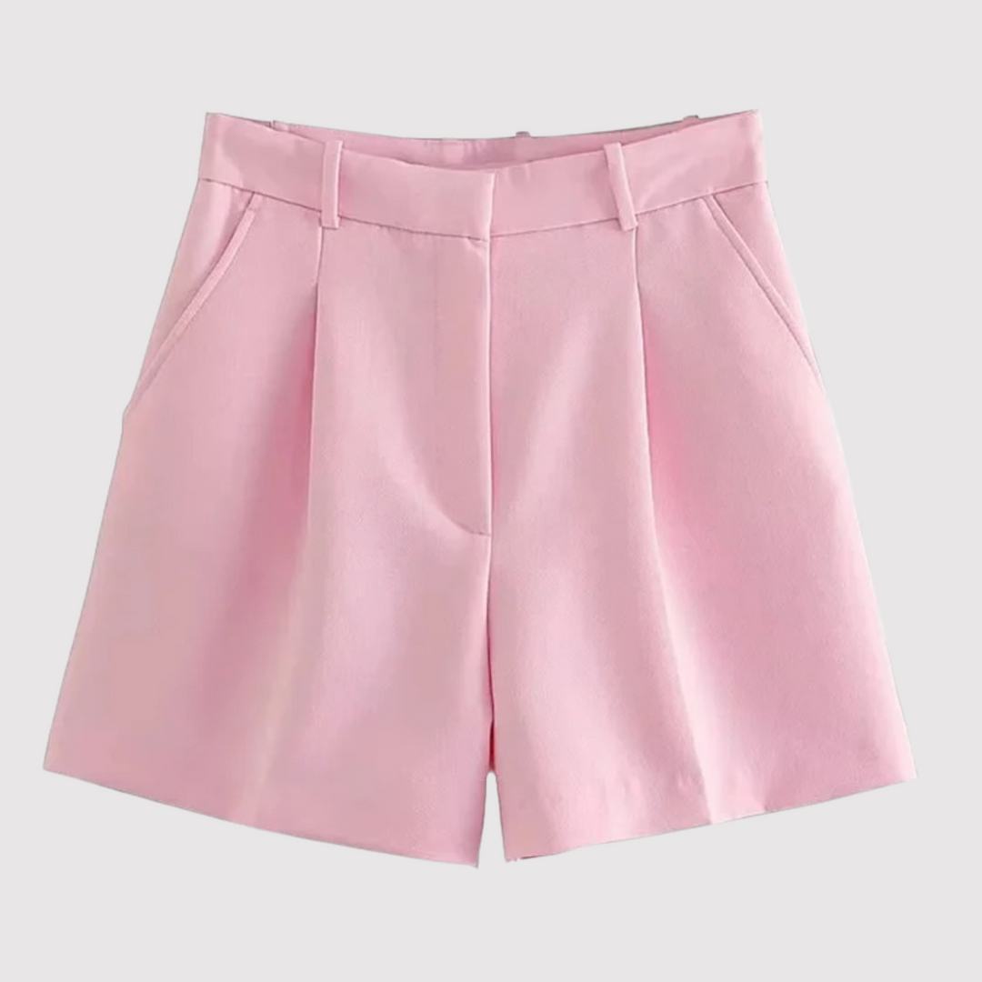Stijlvolle dames korte broek met hoge taille, perfecte casual zomerkleding. Modieus en comfortabel.