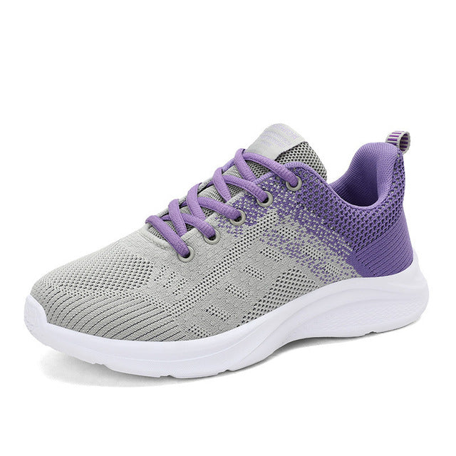 "Stijlvolle dames sneakers met orthopedische zool, ademend materiaal en elegant design, ideaal voor comfort en mode."