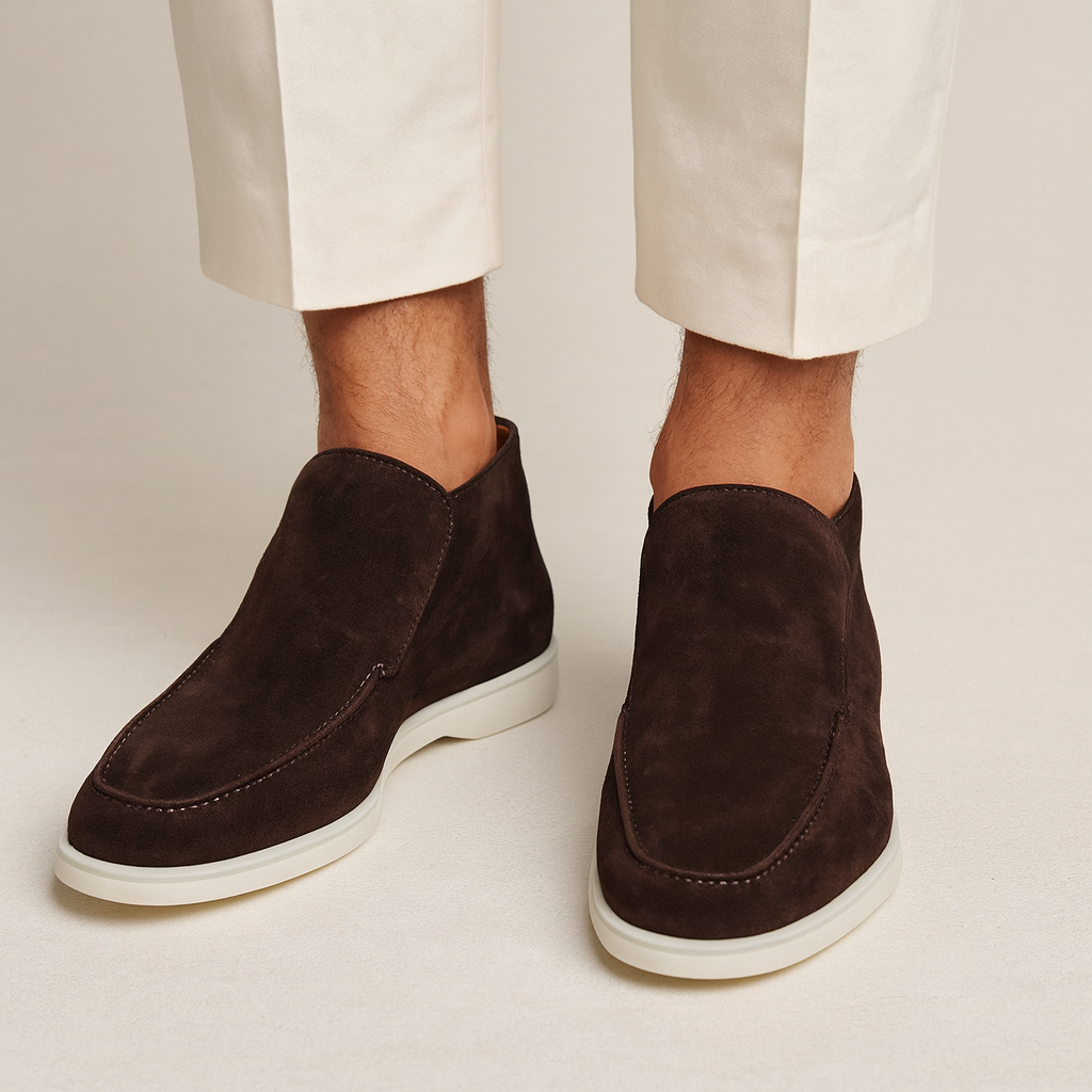 Stijlvolle heren loafers met comfortabele verhoogde zool, perfect voor smart casual mannenmode.