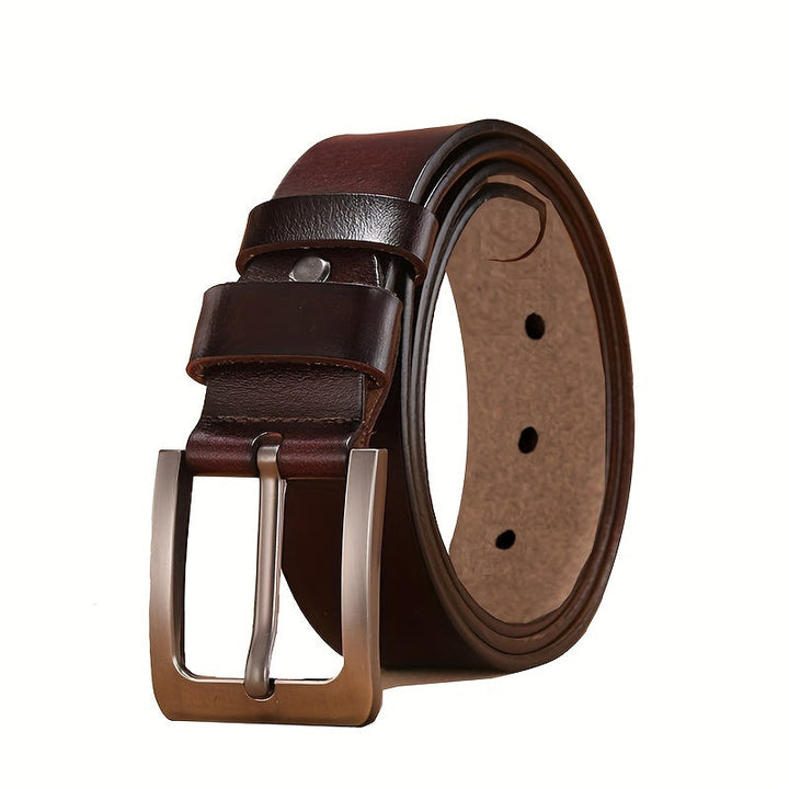 Modieuze heren riem met stijlvolle pin-gesp en verfijnde afwerking, een must-have herenaccessoire.