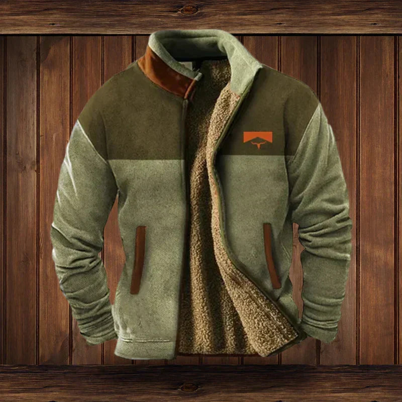 Unieke heren winterjas in western stijl. Karaktervolle jas met opvallende details voor herenmode liefhebbers.