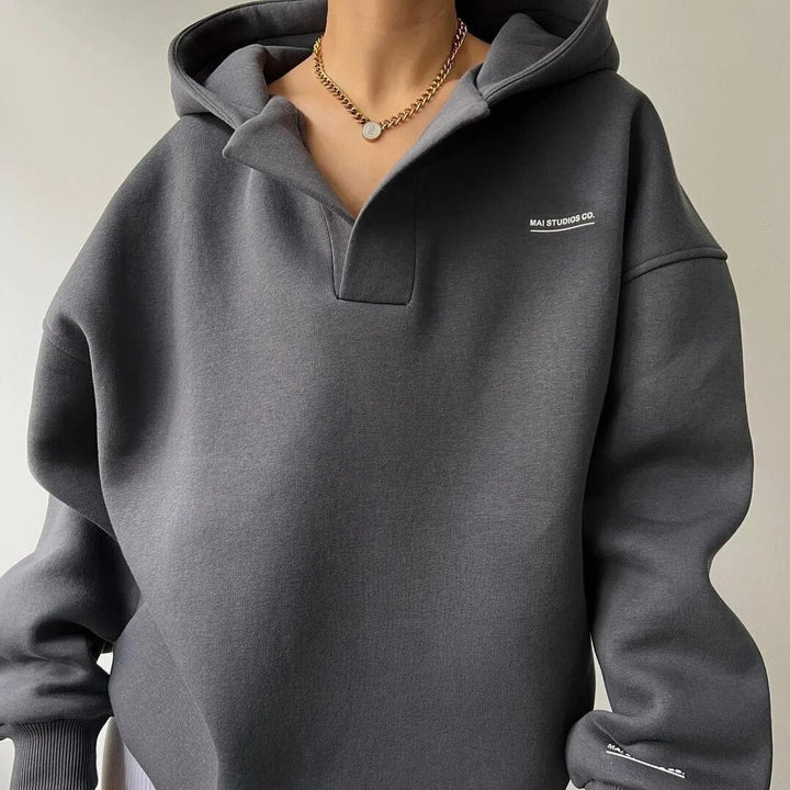 Stijlvolle warme trui van zachte merinowol, oversized pasvorm, perfect voor chique vrouwen in koud weer.