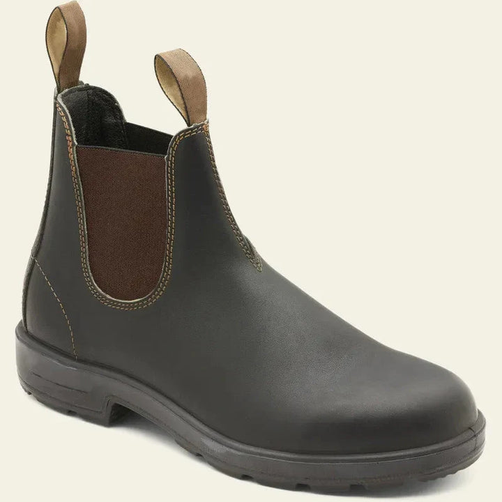 "Stijlvolle waterdichte heren Chelsea boots, zwart leer met elastische inzet; geschikt voor regenachtig weer en dagelijks geb