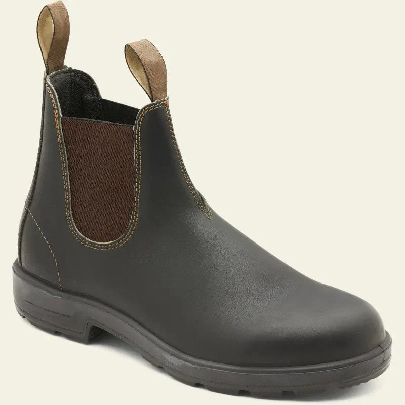 "Stijlvolle waterdichte heren Chelsea boots, zwart leer met elastische inzet; geschikt voor regenachtig weer en dagelijks geb