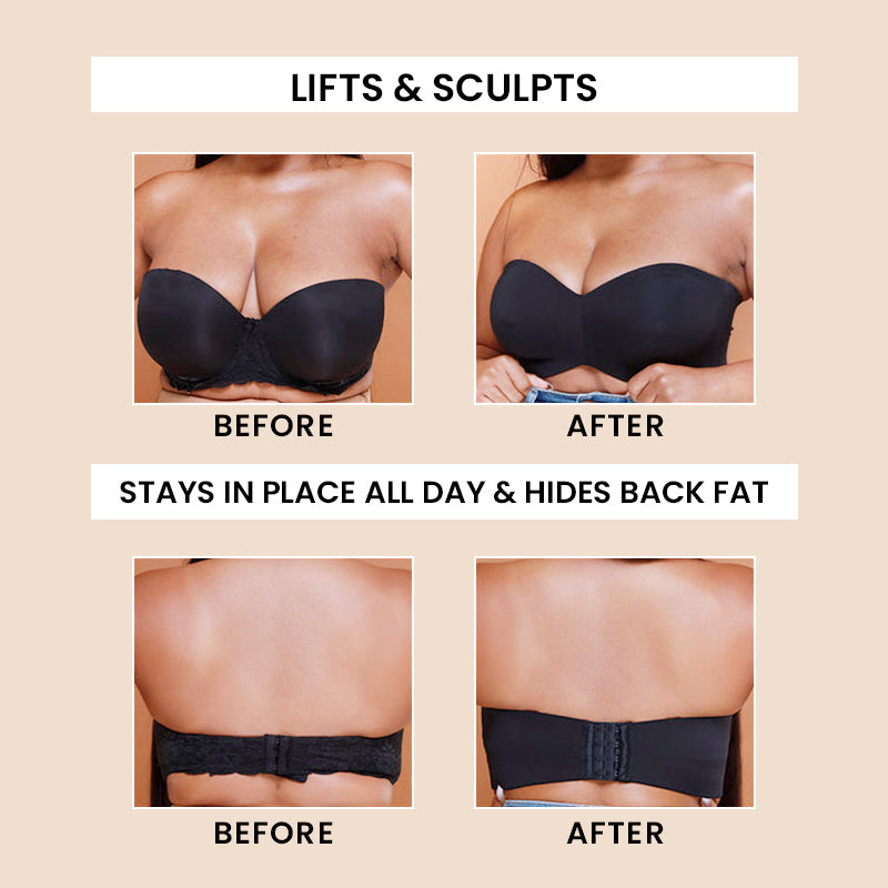 "Strapless bh voor vrouwen, super comfort en lift, naadloos en onzichtbaar, ideaal voor elke outfit, luxe ondersteuning."