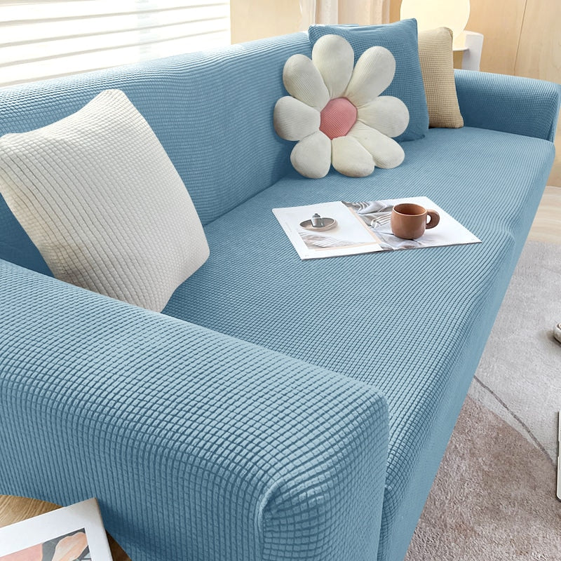 "StretchGuard rekbare bankhoes, elastisch, stijlvolle bescherming, antislip, perfecte pasvorm, modern interieurdesign"