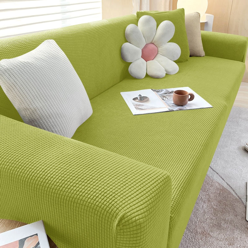 "StretchGuard rekbare bankhoes, elastisch, stijlvolle bescherming, antislip, perfecte pasvorm, modern interieurdesign"