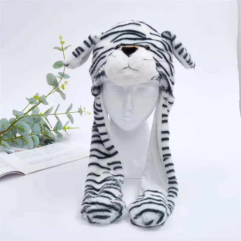 Unisex pluche muts met comfortabele voering en bewegende oren
