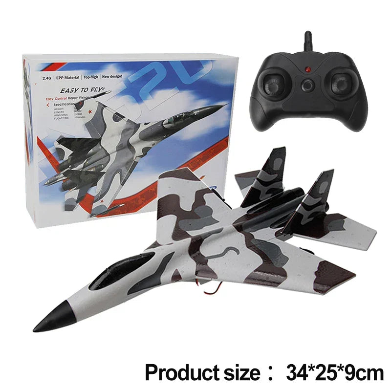"SU-35 RC straaljager 2.4G, gedetailleerd ontwerp met krachtige motor, kest van flexibel EPP-schuim, opvallende kleur."