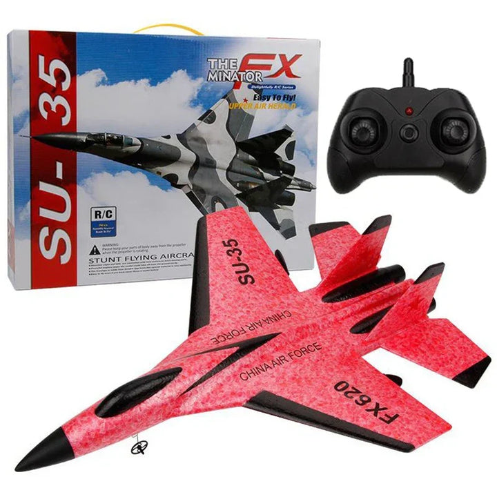 "SU-35 RC straaljager 2.4G, gedetailleerd ontwerp met krachtige motor, kest van flexibel EPP-schuim, opvallende kleur."