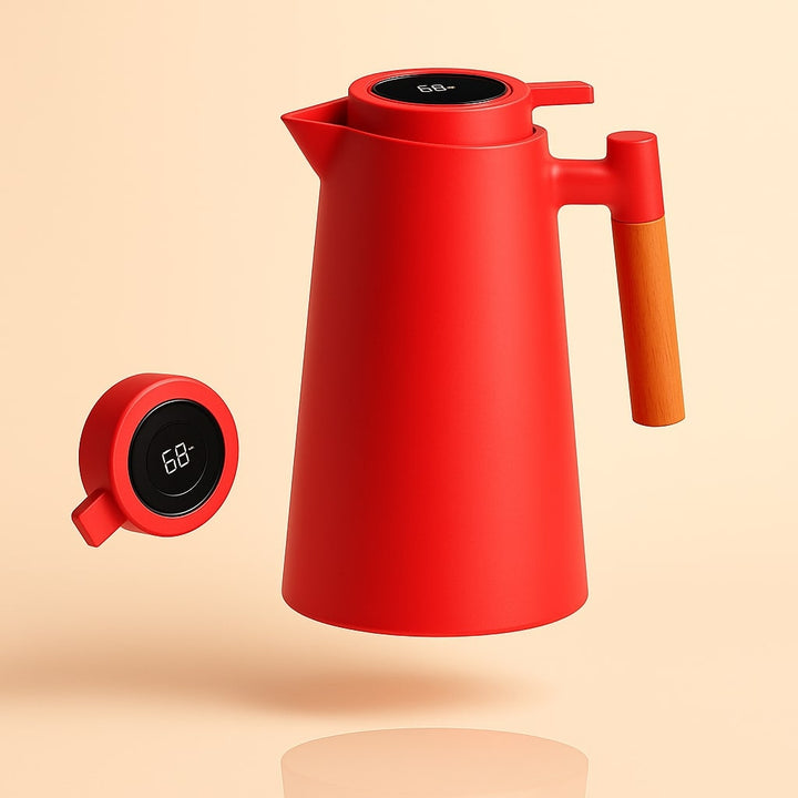 Compacte 1L isolatiekan: Warme en koude dranken met temperatuurweergave. Perfect voor onderweg of thuis.