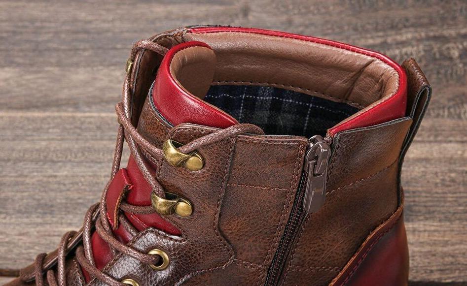 "Tijdloze laarzen voor heren, premium leer, glad ontwerp, comfort, zachte binnenvoering, anti-slip zool."
