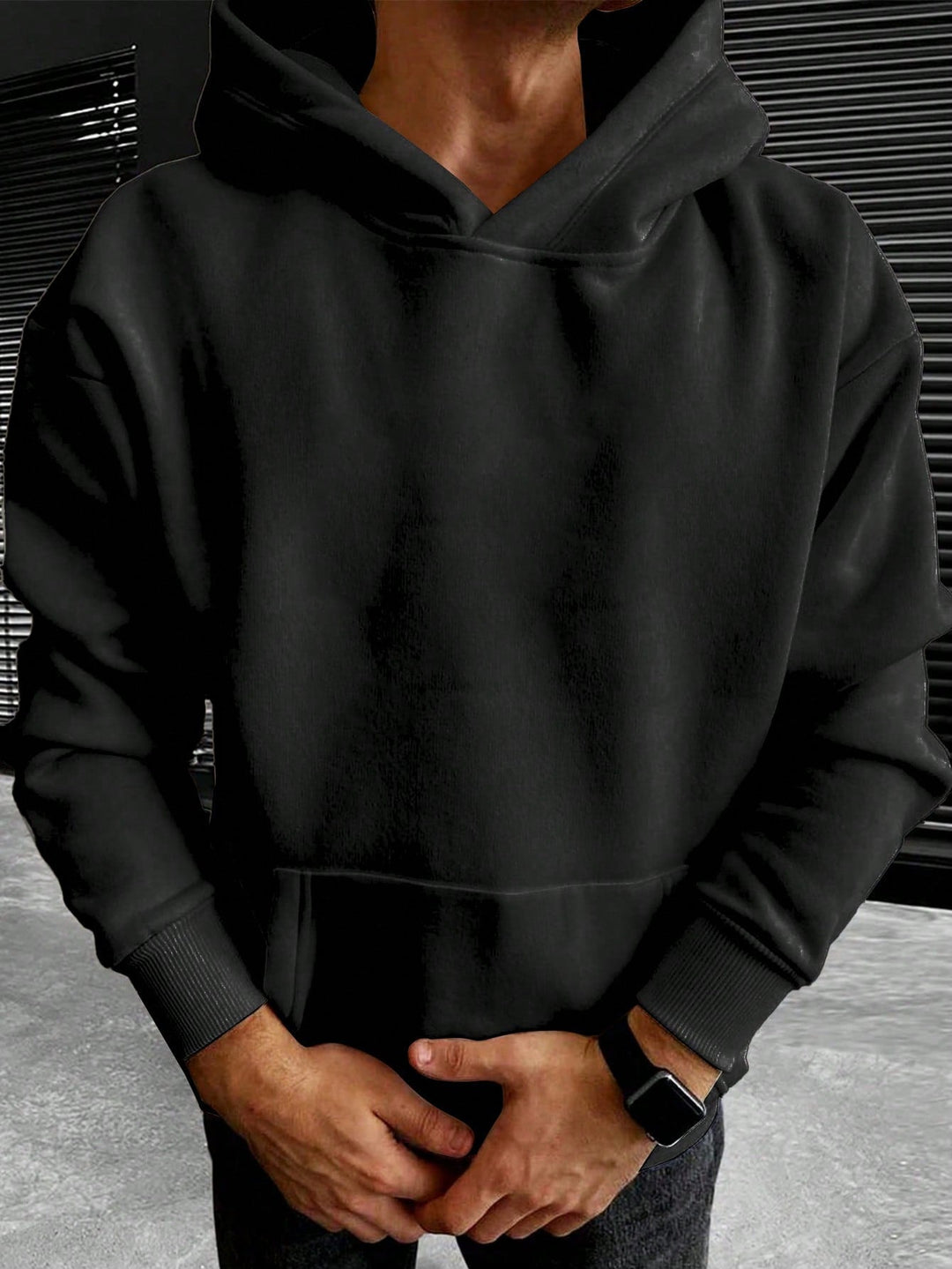 Comfortabele heren trui basic pullover hoodie streetwear stijl