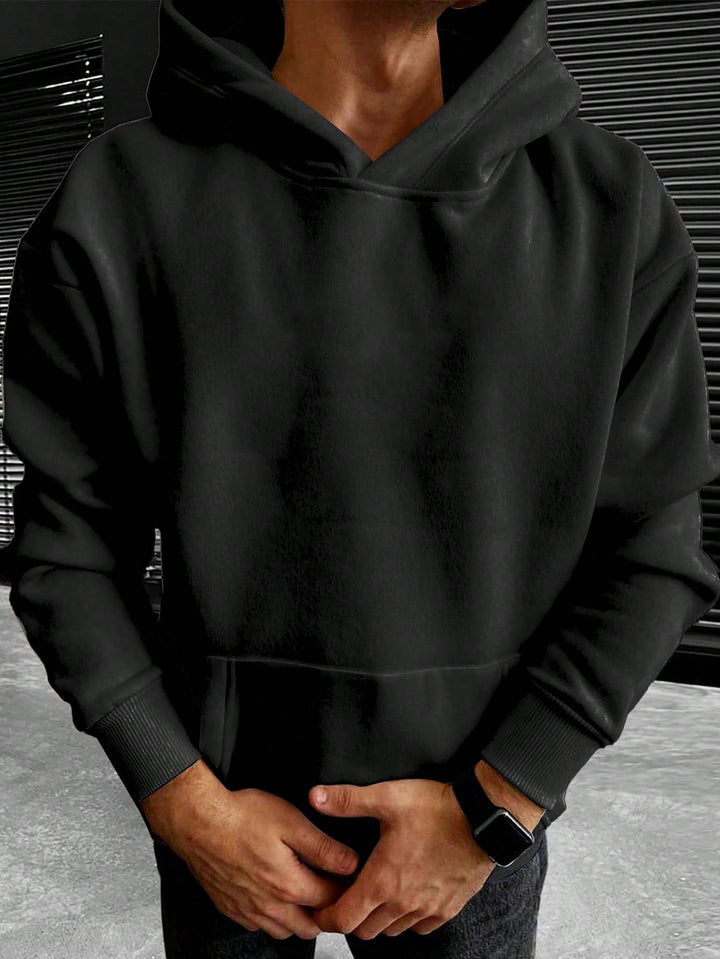 Comfortabele heren trui basic pullover hoodie streetwear stijl