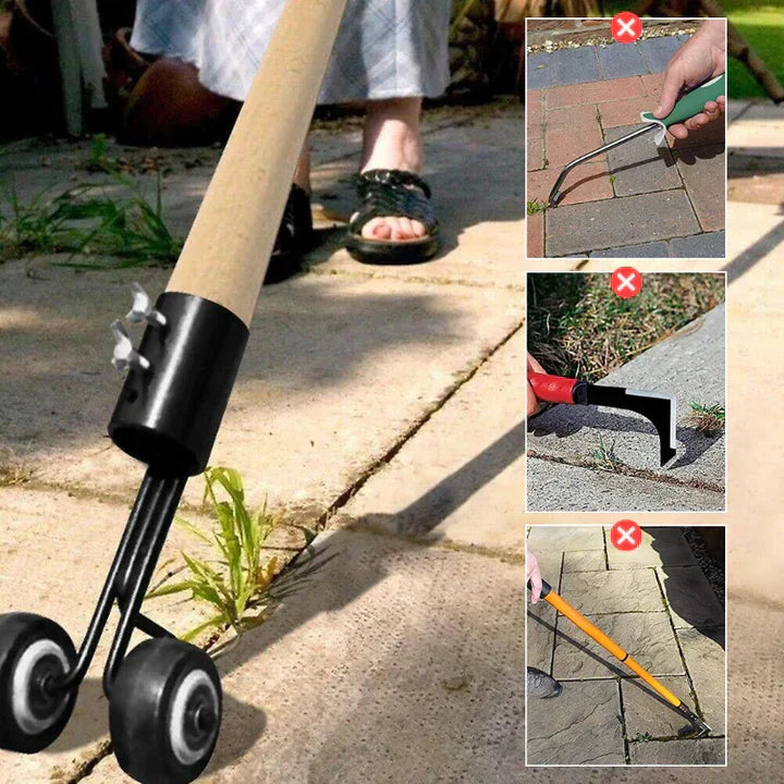 "Ultra-stevig onkruidsteker handgereedschap voor moeiteloos verwijderen van onkruid uit smalle voegen, ergonomisch design"