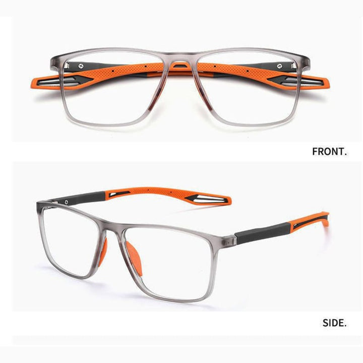 "Ultralichte multifocale leesbril, polycarbonaat, stijlvol design voor mannen en vrouwen, duurzaam en comfortabel accessoires