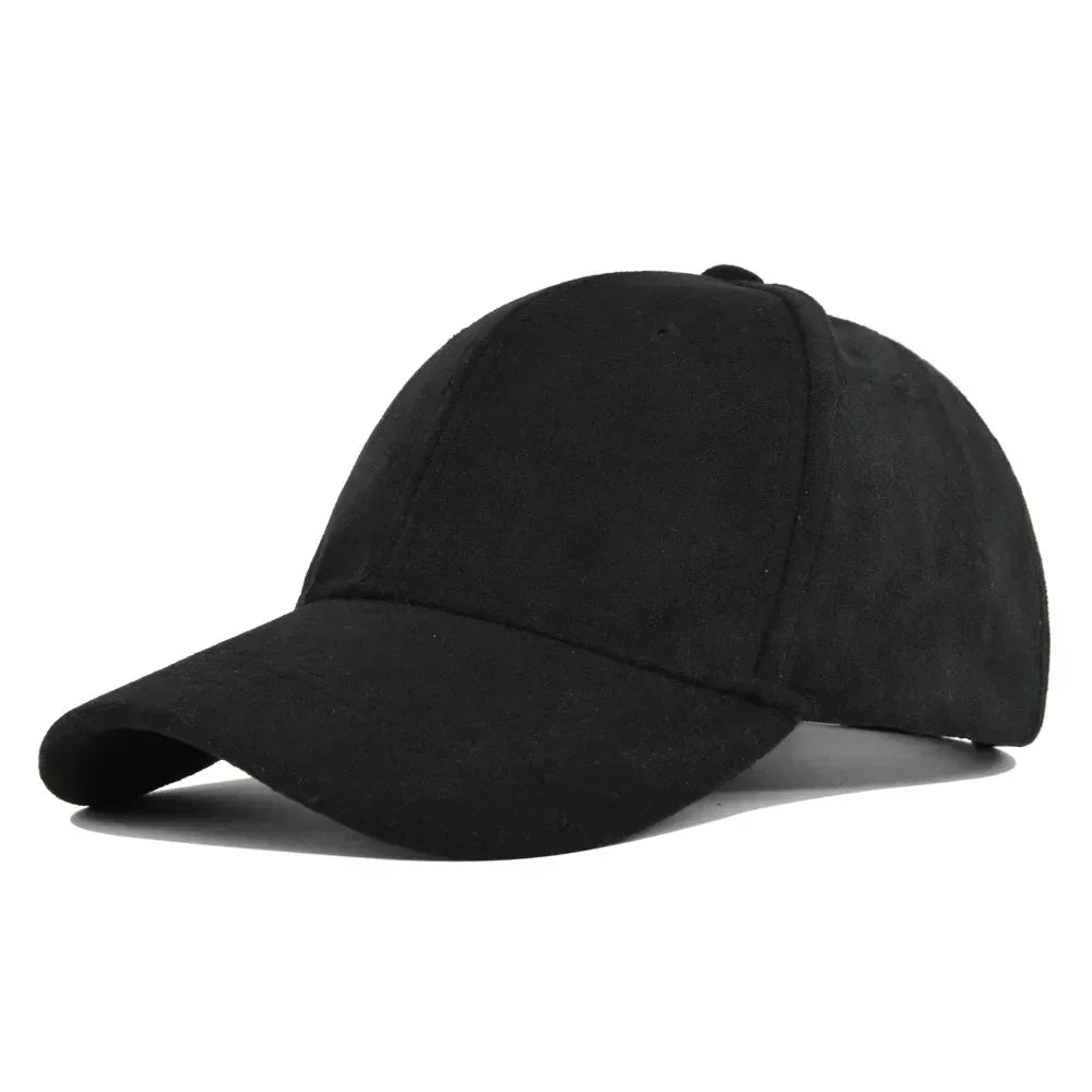 Klassieke baseballpet in suède-stijl, unisex en verstelbaar, een tijdloos hoofddeksel.