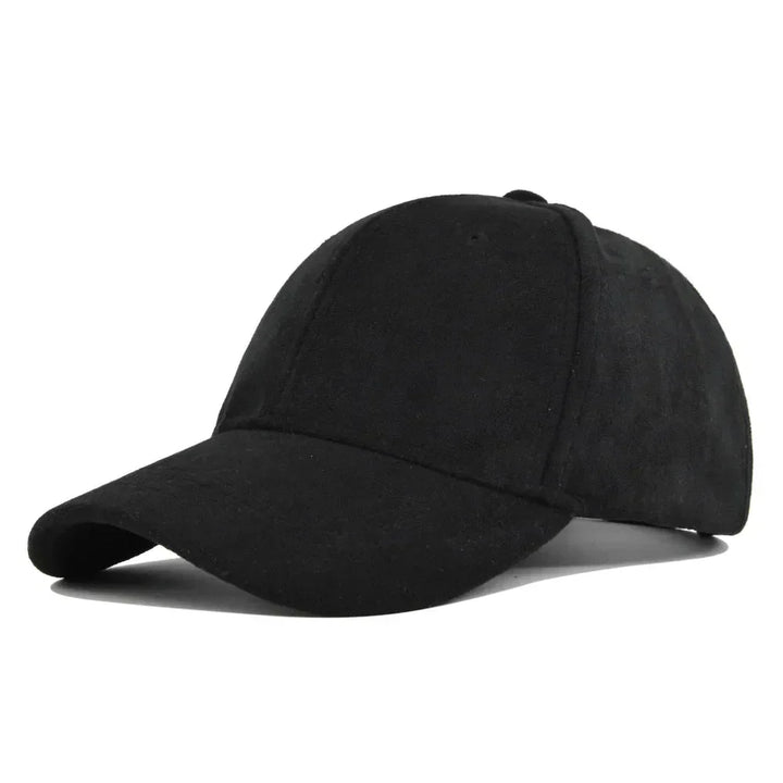 Klassieke baseballpet in suède-stijl, unisex en verstelbaar, een tijdloos hoofddeksel.