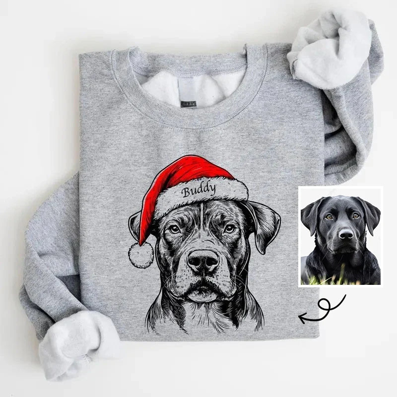 Jouw huisdier op een kersttrui! Gepersonaliseerde unisex sweater, ideaal kerstcadeau voor iedereen.