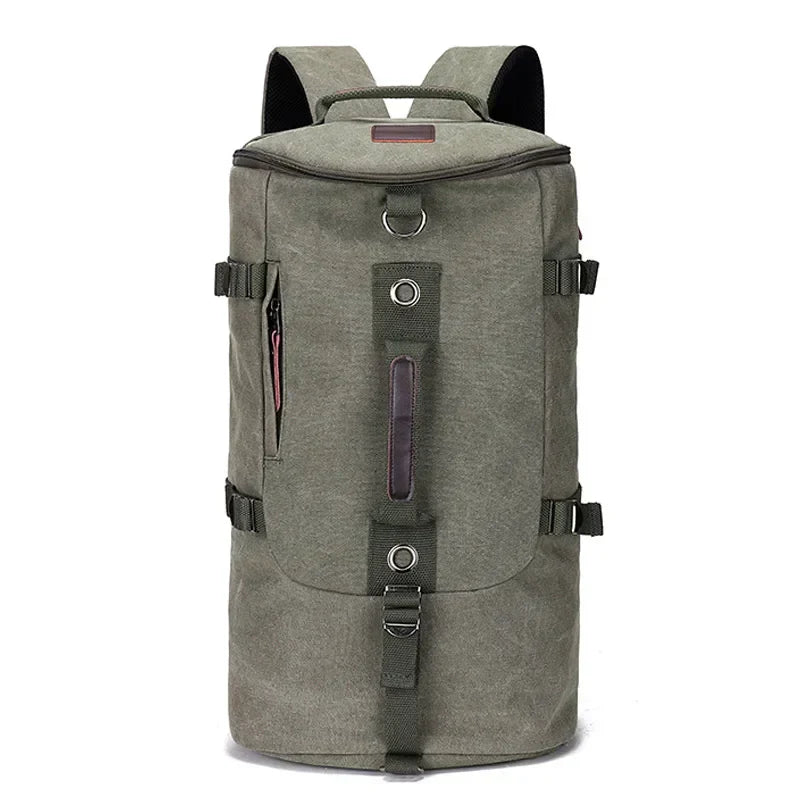 Stijlvolle grote capaciteit canvas rugzak, geschikt als reisrugzak, schooltas of voor casual dagelijks gebruik.