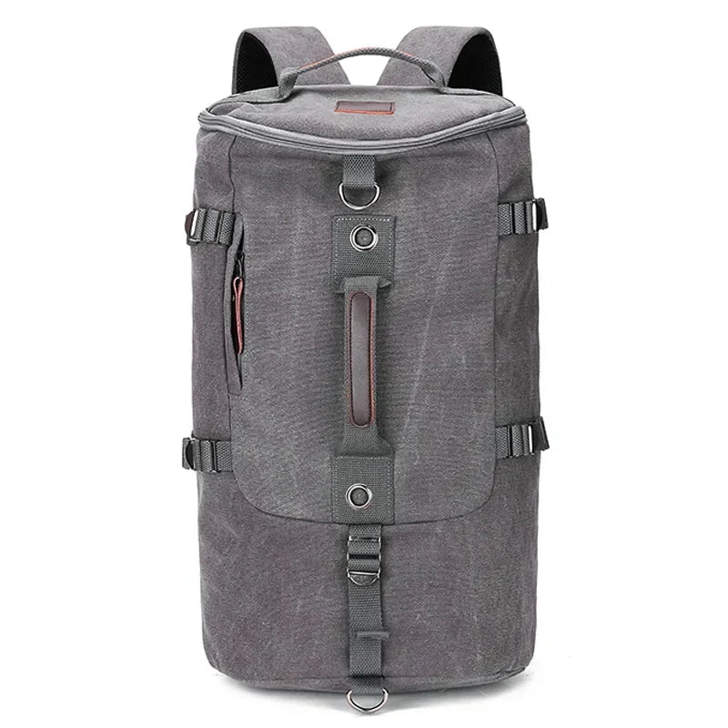 Veelzijdige canvas dagrugzak met grote capaciteit, unisex. Geschikt voor reizen, wandelen en dagelijks gebruik.
