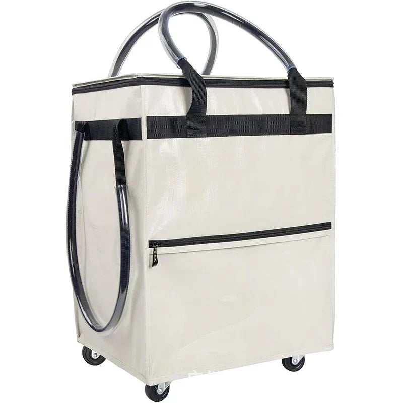 Unisex opvouwbare trolley boodschappentas met wielen, grote capaciteit voor al je aankopen.