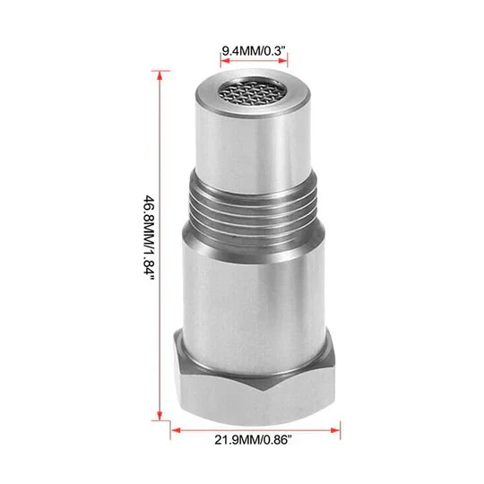 Roestvrijstalen universele O2 sensor adapter M18x1.5, effectieve motorstoringslampje oplossing.