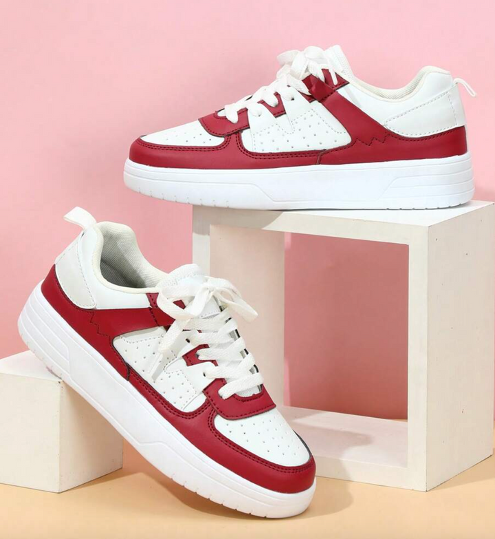 "Valeen sneakers voor dames, kleurrijk design met levendige pastelkleuren en ademend bovenwerk voor comfort en stijl."