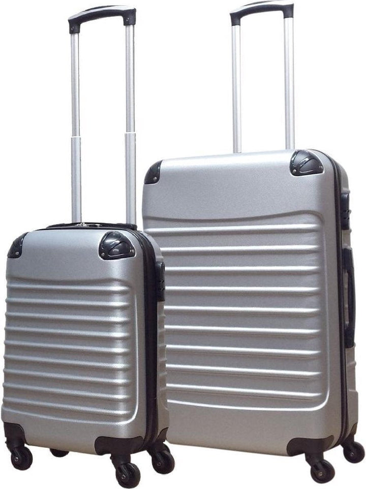 Ergonomische 2-delige ABS hardcase kofferset (XL & S). Comfortabel en ruim voor al je vakantiereizen.