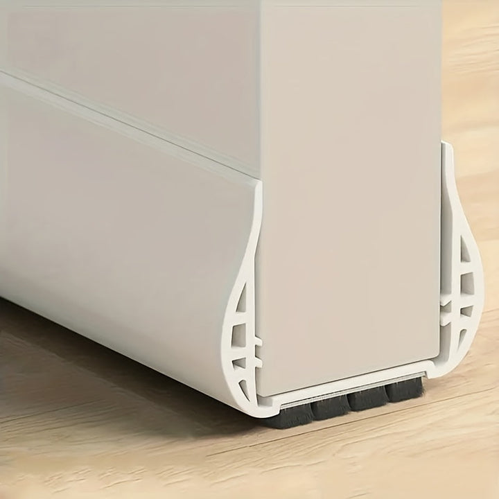 Universele deurstopper voor binnendeuren. Optimaliseert energiebesparing en tochtwering.