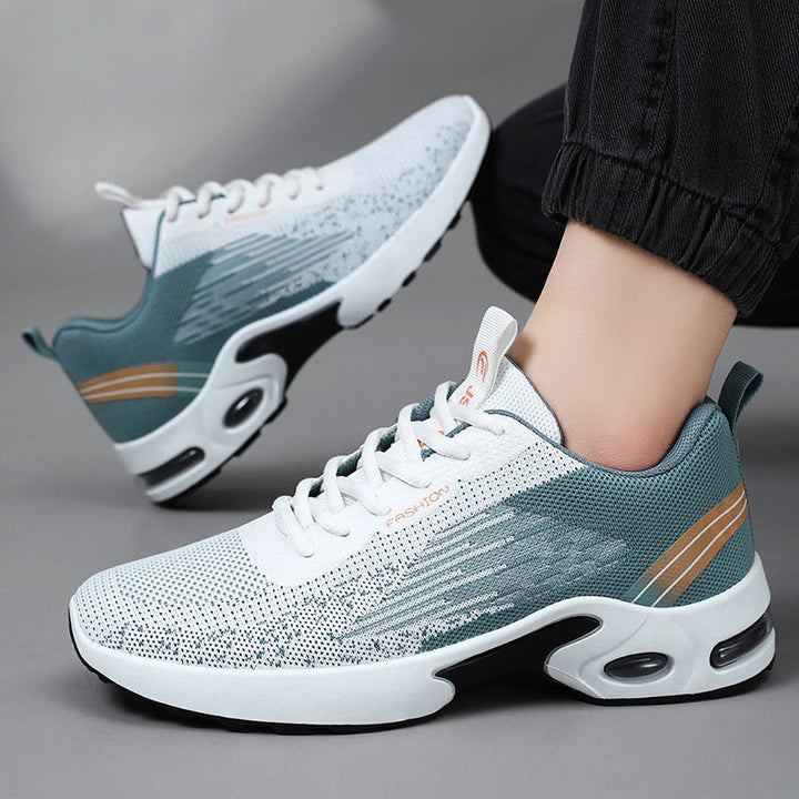 Orthopedische sneakers heren in lichtblauw zijaanzicht