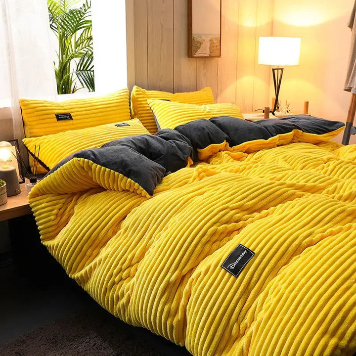 Warm fleece dekbedovertrek van luxe fluweel. Ideaal voor zacht winter beddengoed.