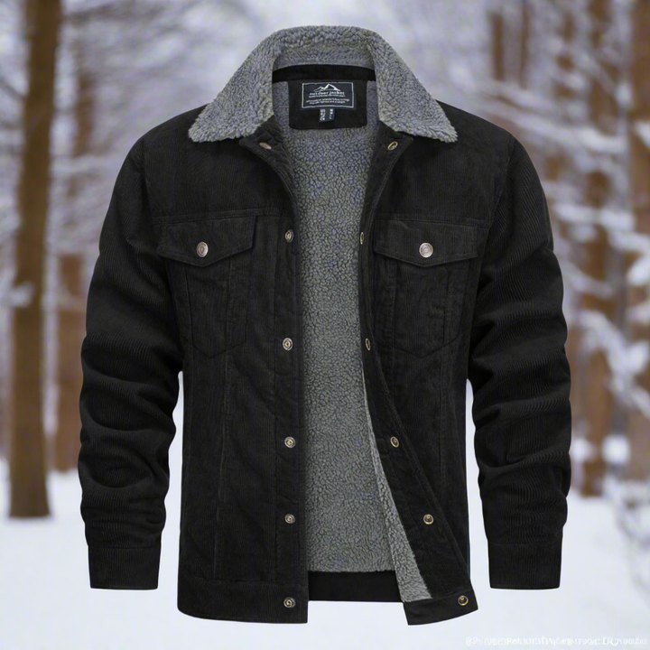 Heren spijkerjack van duurzaam denim, warm gevoerd voor koude dagen. Ideaal als herfst- of winterjack.
