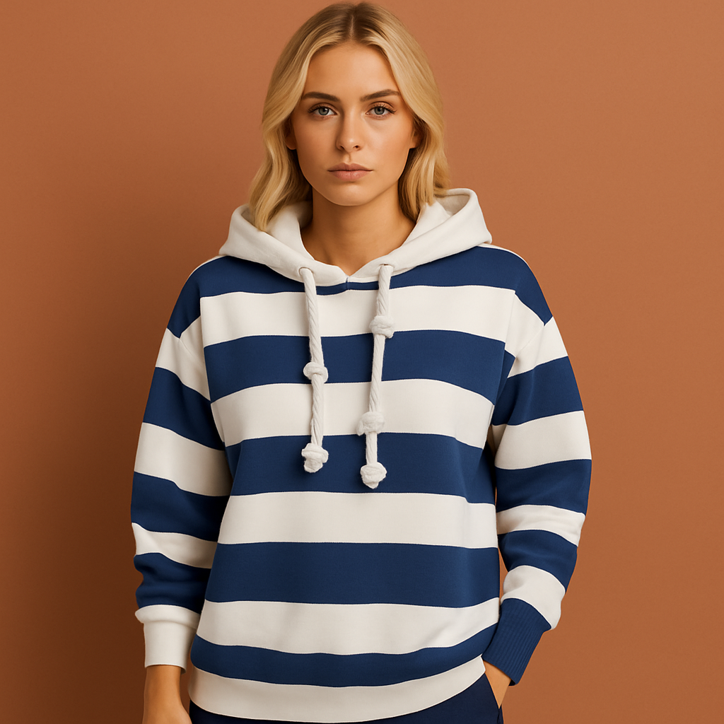 Warme en modieuze dames hoodie met capuchon, perfect voor comfortabele winter- en herfstkleding.
