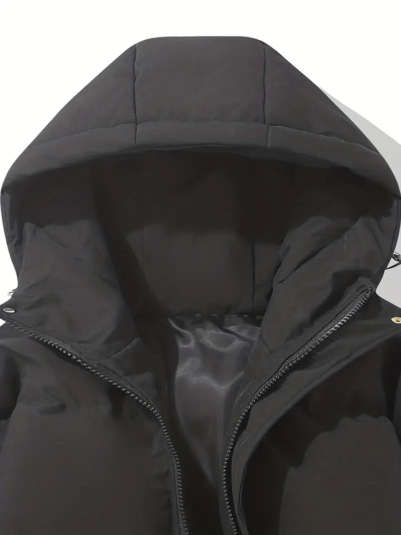 "Warme winterjas voor heren met capuchon, klassiek design en duurzame materialen voor ultieme stijl en comfort."