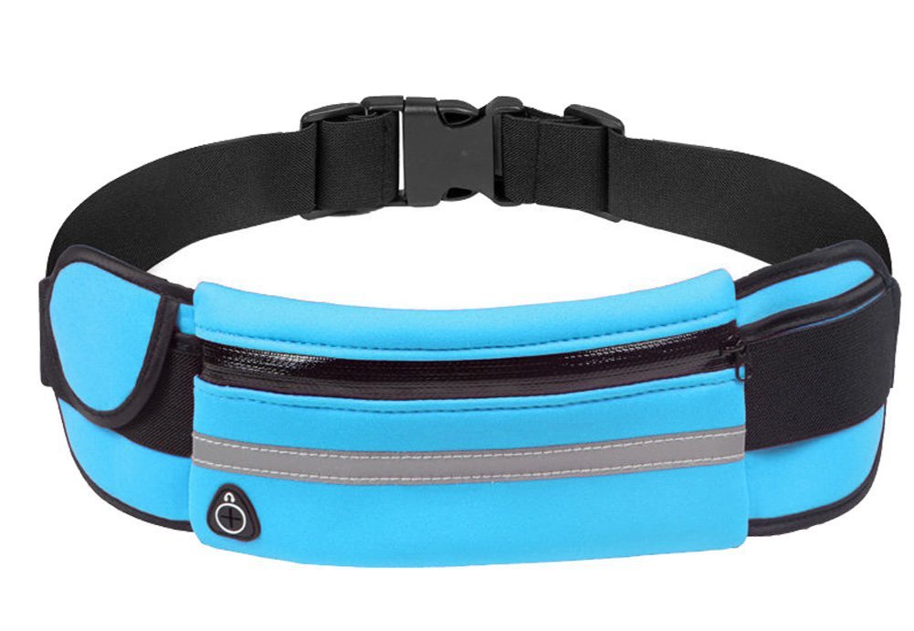 Handig waterdicht heuptasje voor hardlopen met makkelijke toegang tot telefoon en essentials.