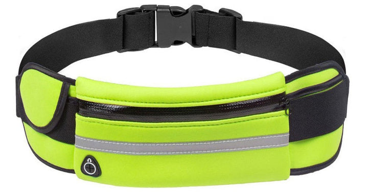 Waterdicht hardloop heuptasje met veilige telefoonhouder; perfect voor sport en joggen.